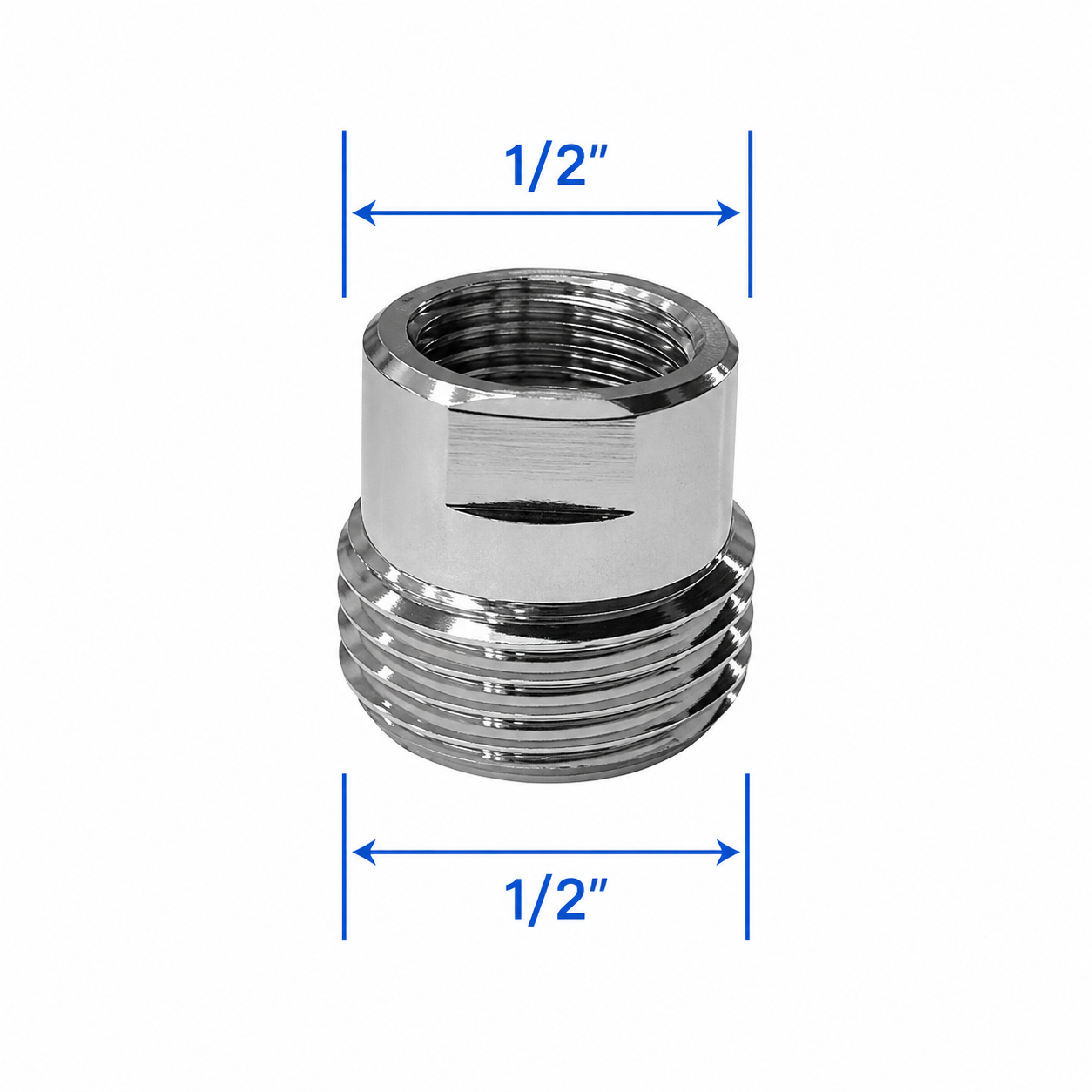 1/2" BSP Male to Female Adapter